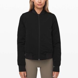 Lululemon Non-Stop REVERSIBLE Bomber Jacket - Black - Size 4